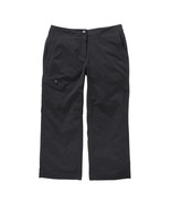NWT Womens Size 6 6x23 1/2 LL Bean Black Cropped Comfort Trail Hiking Pants - £24.76 GBP