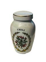 Chili Chile Franklin Mint Spice Jar Gloria Concepts 1985 vtg canister porcelain - £21.32 GBP