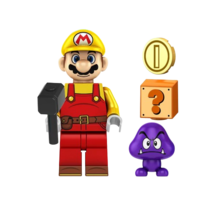 CPBREAK Cartoon Super Mario Builder Mario KF1924 Minifigures Custom - $4.20