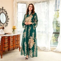  Sequnis Women Jalabiya Long Moroccan Arabic Dress Embroidered  Abaya Party Even - £96.93 GBP
