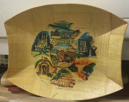 Vintage Rock City Tennessee Wooden Bamboo Tray - £11.01 GBP