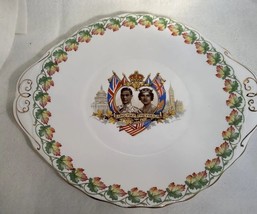 Vintage Crown 1939 Plate - King George VI &amp; Queen Elizabeth Visit Canada &amp; USA - £22.15 GBP