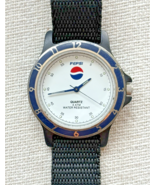 Vintage Pepsi Cola Unisex Watch w/Black Canvas Strap - $24.74