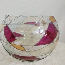 Partyligh Calypso Mosaic Stained Glass Bowl 5&quot;X4&quot; - £11.89 GBP