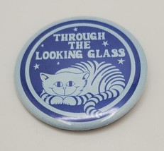 Through The Looking Glass CHESHIRE CAT Vintage Pin Button Blue Pinback - £15.48 GBP