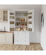 77&quot; Farmhouse Pantry: 3 Shelves, 8 Doors, 3 Drawers - $626.34 CAD