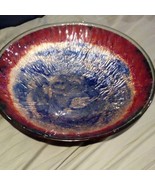 13.5 Iredecent Glass Credenza Bowl - $355.23 MXN