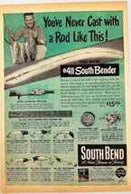 1947 Print Ad South Bend Fishing Rods &amp; Oreno &amp; Obite Lures Indiana - £9.51 GBP