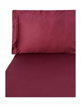Yves Delorme Triomphe Red King Fitted Sheet Egyptian Cotton Sateen Rubino NEW - £157.32 GBP