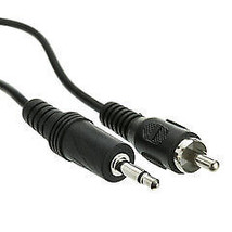 3.5mm Mono Male to RCA Male Cable, Black, 6 foot - £10.72 GBP