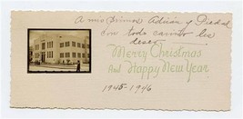 Sanidad Photo 1945-1946 Merry Christmas and Happy New Year Greeting Card  - £9.46 GBP