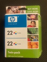 Genuine New HP 22 Tri-Color Ink Twin-Pack Cartridge Sealed EXP Sep 2008 - $215.38 MXN
