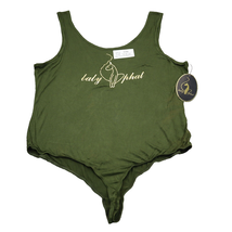 Baby Phat Swimsuit Womens 3X Green Rayon Spandex Logo Printed Tank One Piece - £25.18 GBP