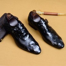 mens formal shoes leather Oxford  shoes for men black  dress wedding shoes laces - £145.02 GBP