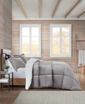 Premier Comfort Sherpa Solid Bedding Comforter Set, Full/Queen,Grey,Full... - $183.83