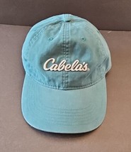 Cabelas Hat Cap Embroidered Logo Adjustable Outdoor Hiking Fishing Green Mens - £12.41 GBP