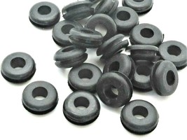 1/4” x 1/8” ID w 1/16” Groove Rubber Wire Grommets  Oil Resistant Panel Bushings - £10.24 GBP+