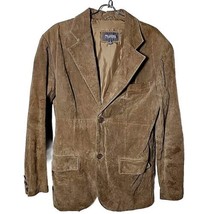 Wilsons Leather Men S Tan Lether Button Sport Coat Blazer Jacket - $68.31