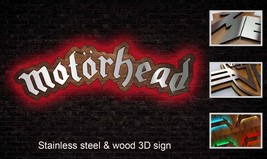 Motorhead Sign LED for Wall, Motorhead Memorabilia Steel, 80&#39;s Heavy Metal Art - £320.54 GBP