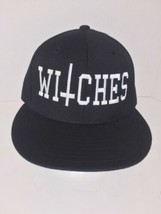 Lids Witches Custom Embroidered Baseball Fitted Hat Cap Black White Size 7 - $20.78
