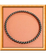 Estate Vintage Unisex Twisted Rope Cuff Bracelet 19 Grams 3mm 2.8&quot;x2.8&quot; - £50.76 GBP