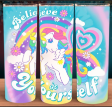 80s My Little Pony Believe in Yourself Cup Mug Tumbler 20oz with lid/straw - £15.94 GBP