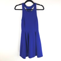 LuLus Skater Dress A Line Open Back Sleeveless Stretch Blue Size S - £11.58 GBP