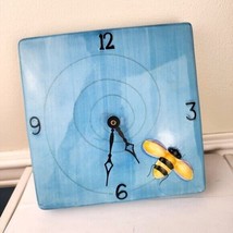 Pottery Barn Square Blue Bee Clock NWT - $44.55