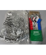 Vintage 80s Strands Tinsel Garland Silver Christmas Tree Decor - $12.96