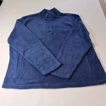 Saddlebred Men&#39;s Blue 1/4 Zip Pullover Fleece Sweatshirt Long Sleeve Siz... - $13.85