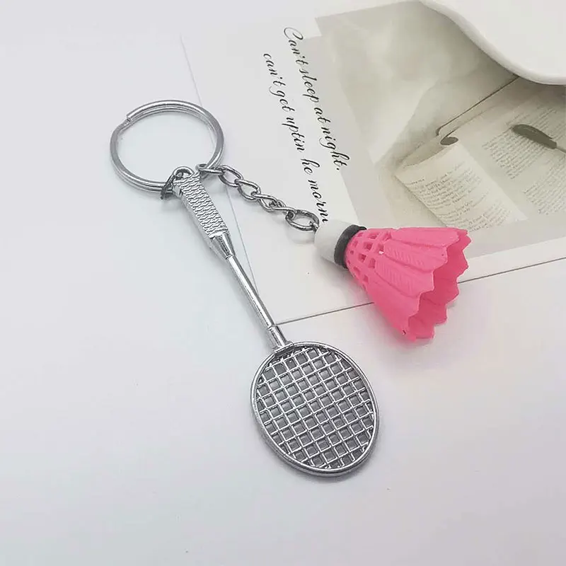 Fashion Mini Creative  Badminton Racket Keychain Diy ing Goods Handmade Accessor - £80.31 GBP