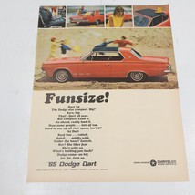 1964 Dodge Dart Funsize Chrysler Mystik Tape Print Ad 10.5x13.5 - £6.28 GBP
