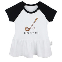 Let&#39;s Par Tee Golf Funny Pattern Dresses Newborn Baby Girls Princess Dress Skirt - £10.48 GBP