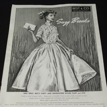 Vintage Print Ad 1955 Suzy Brooks Fashion Graduation Dress MCM Best Co Seventeen - $9.79