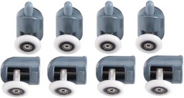 8Pcs Shower Door Rollers, 4 Upper Rollers 4 Bottom Rollers Cover, Single Wheel - £25.91 GBP