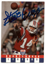 Steve Grogan signed 1991 QB Legends Team NFL On Card Auto #17- COA (New England  - £15.94 GBP