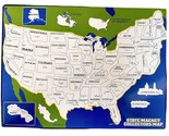 State Magnet Magnetic Metal Collectors Map Board - £38.36 GBP