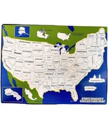 State Magnet Magnetic Metal Collectors Map Board - £39.06 GBP