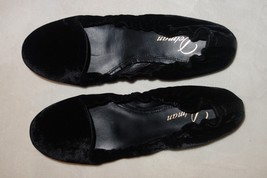 Delman ‘Linda’ Velvet flats black shoes size 6.5  - £55.90 GBP