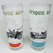 Anchor Hocking MidCentury Antique Autos Frosted Tumbler Glasses Set Of 2 - $160.66 MXN
