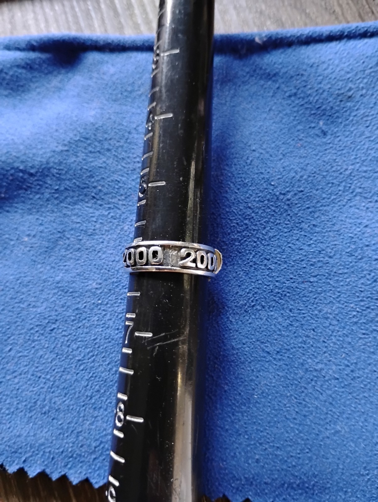 New 925 Sterling Silver Year 2000 6 Mm Wide Band Ring SZ 6 Free Shipping Item image 2