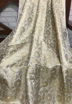 Indian Banarasi Brocade Fabric White &amp; Gold Fabric Wedding Dress Fabric - NF168 - £5.89 GBP+