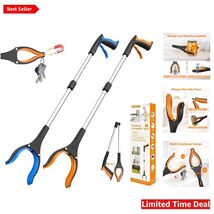 Lightweight 32" Reacher Grabber Tool 2-Pack: Magnetic &amp; Rotating Jaw for... - $34.60