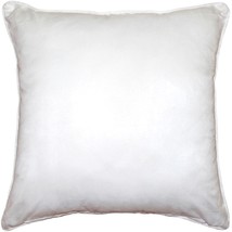 Sedona Microsuede White Throw Pillow 20x20, with Polyfill Insert - £31.93 GBP