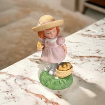 Avon Vintage 1985 Limited Edition Porcelain Easter Figurine Girl with Du... - $9.90