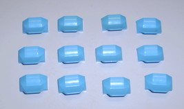 12 Used LEGO Light Blue Slope Brick Curved 1 x 2 x 2/3 w Fin without Studs 47458 - £7.95 GBP