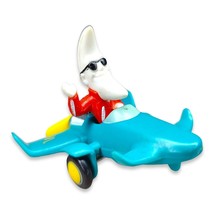 McDonald&#39;s Mac Tonight 1988 Vintage Mr Moon Man In Blue Airplane Happy Meal Toy - £7.92 GBP
