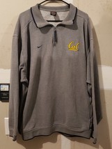 Mens Nike Team California Pullover Size XL Vintage Cal Gray 1/4 Zip Sweatshirt - £43.14 GBP
