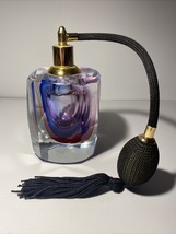 Murano glass perfume bottle with spray atomizer bulb With Submerged Interior. - £36.49 GBP