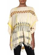 FREE PEOPLE Cutout Sweater Sundream Striped Ivory Combo Size Medium $228... - £28.67 GBP